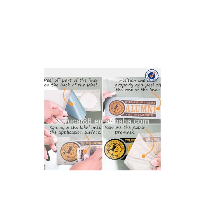 Custom shapes die cut printing waterproof clear vinyl car sticker