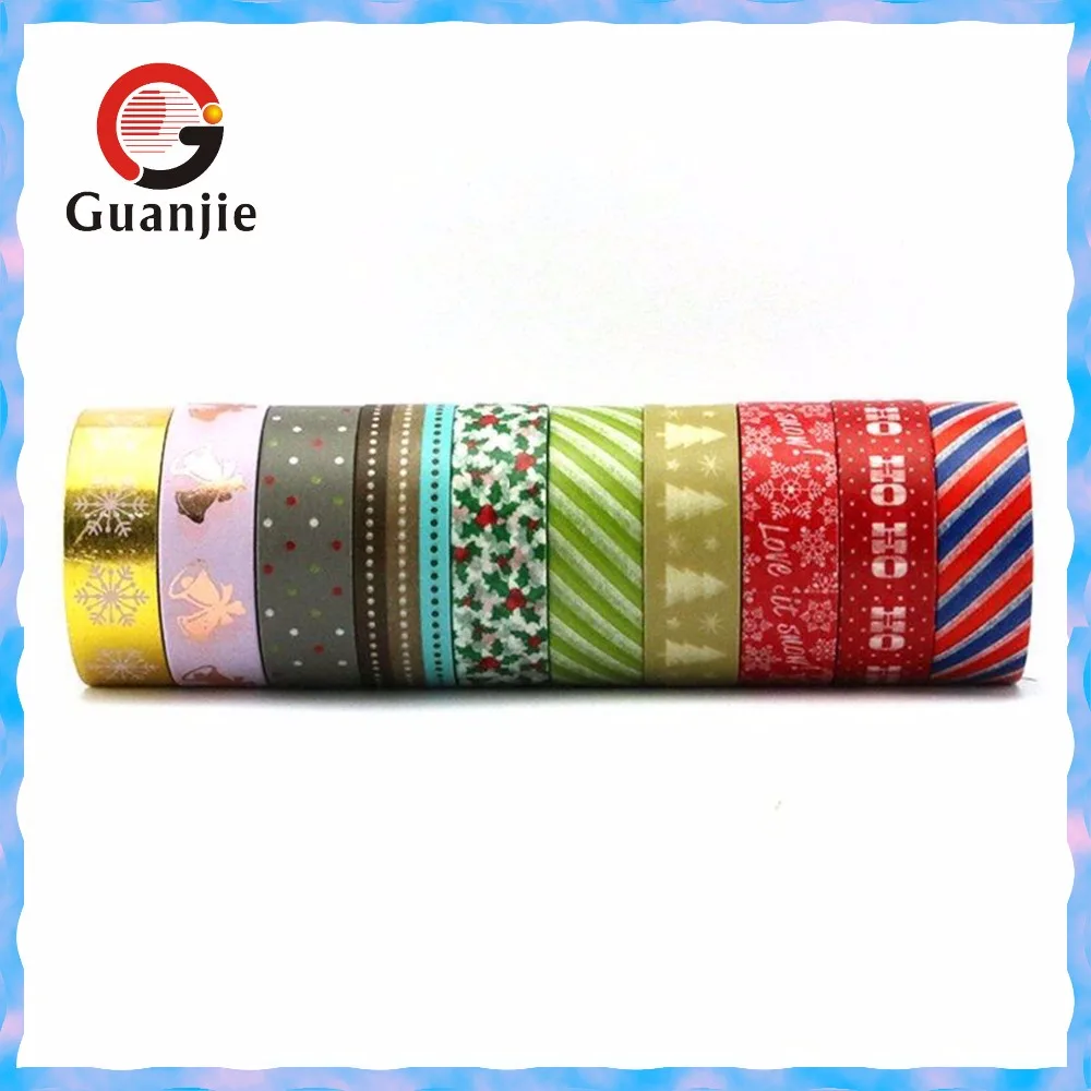 High quality custom foil washi tape/ gold or silver hot stamping washi tape