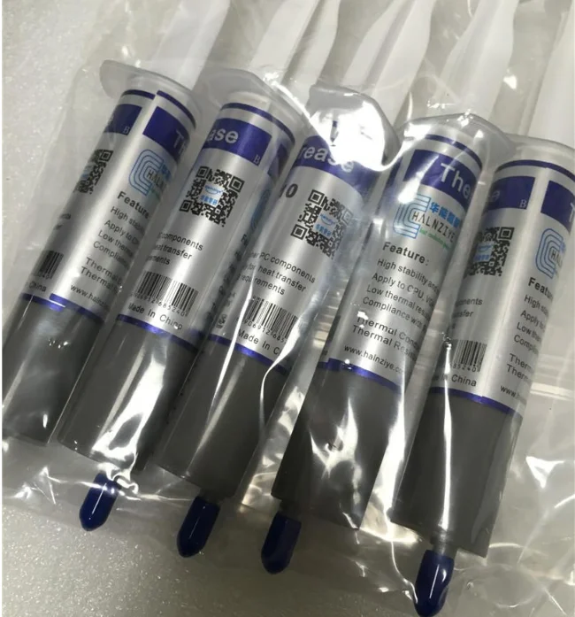Grey 30g led lights heat sink thermal paste syringe high temperature artic silver CPU processor Conductive thermal paste