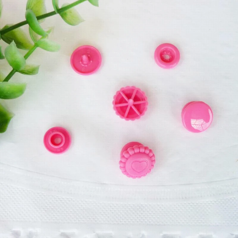 13.5MM Round 3D Flower Plastic Snap Fastener,Heart Shap Snap Buttons,Eco-friendly,Nickel-free For Baby Clothes