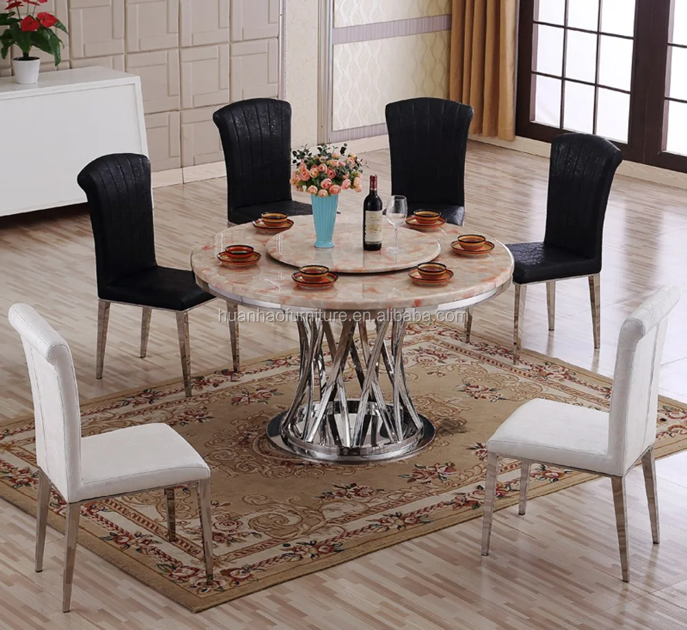 White 6 8 10 seater turkey italian india dubai round marble top dining table manufacturers