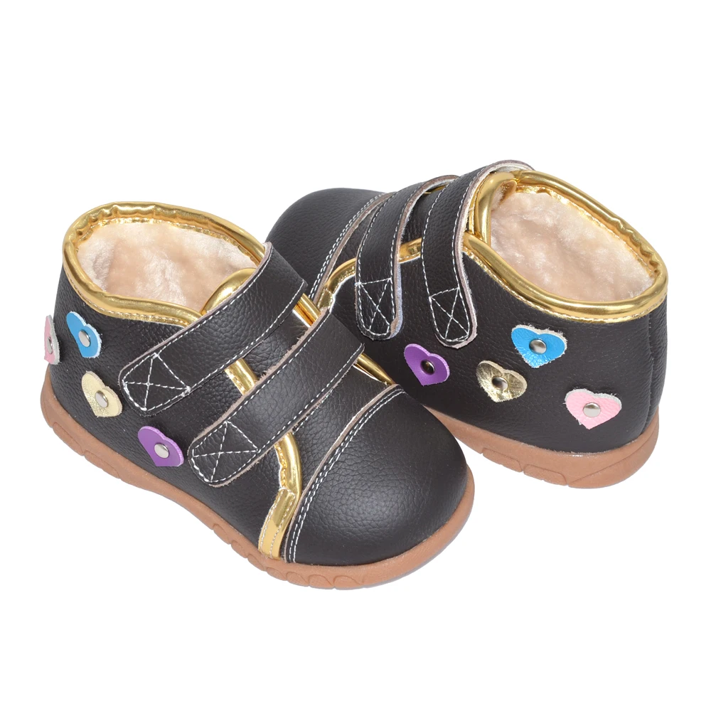 genuine leather waterproof toddler girl warm fur winter ankle boots