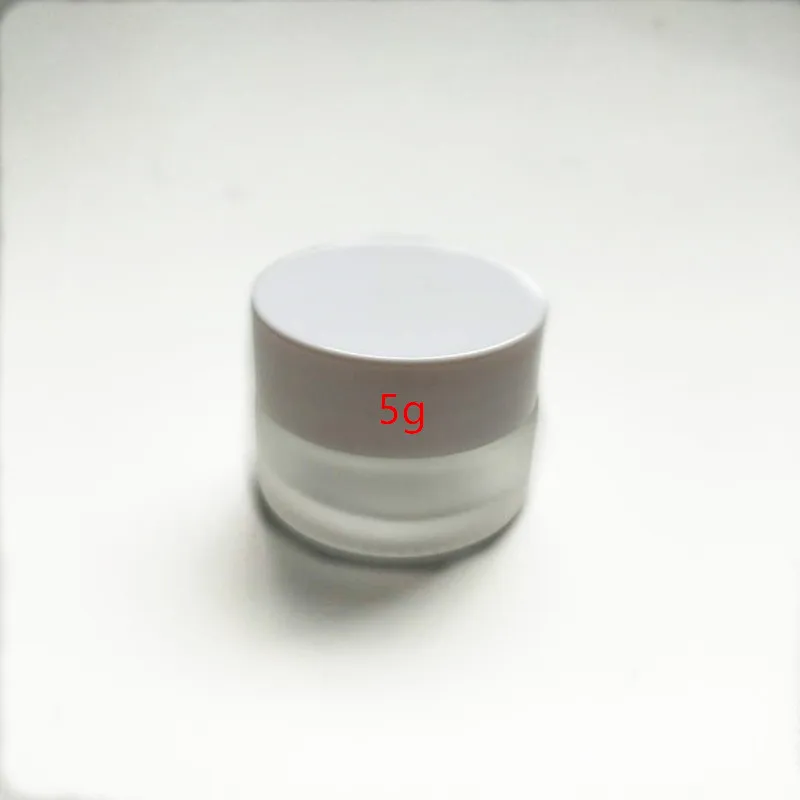 
5g round glass cream bottle jars pot container empty cosmetic bottle 