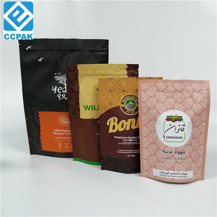 Matt Pouch Multicolor Flat Doypack Zip lock No Aluminum Custom Heat Sealed Stand Up Zipper Lock Mylar pouch