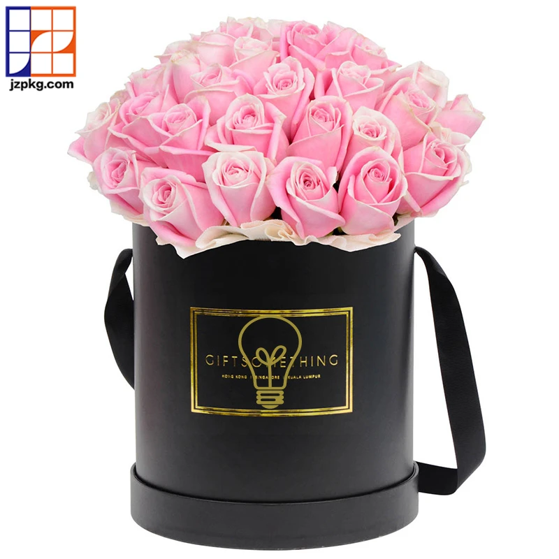 Luxury design round hat flower box for floral packing