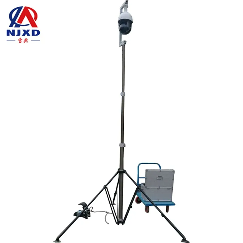 XD015 Tripod Pneumatic Telescopic Mast for CCTV Camera