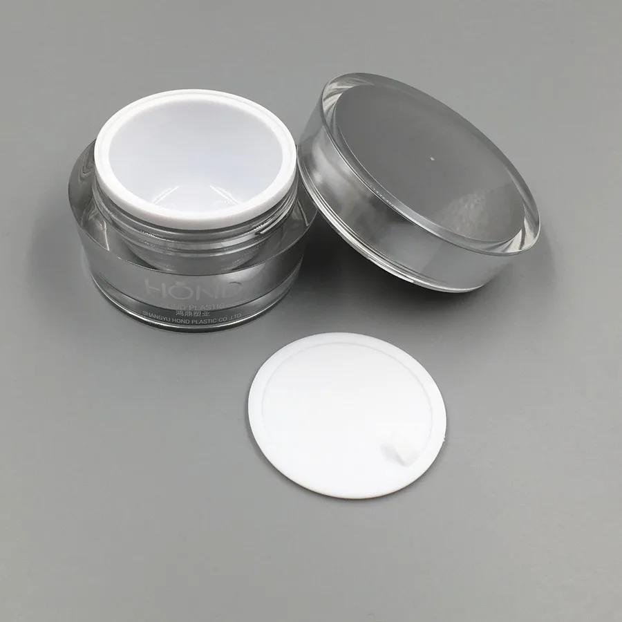 taperated v shape acrylic jar and bottle cosmetic set