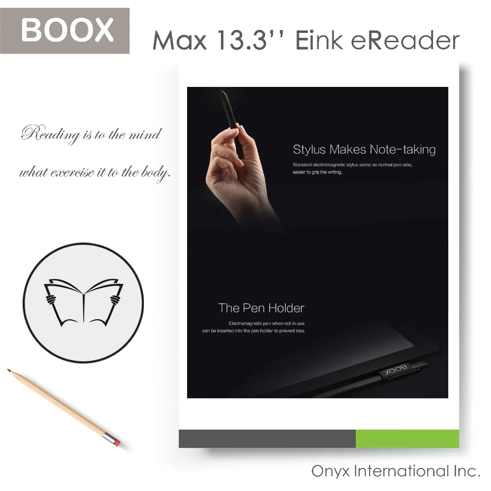 
13.3 inch e ink big display ebook reader for multi-function 