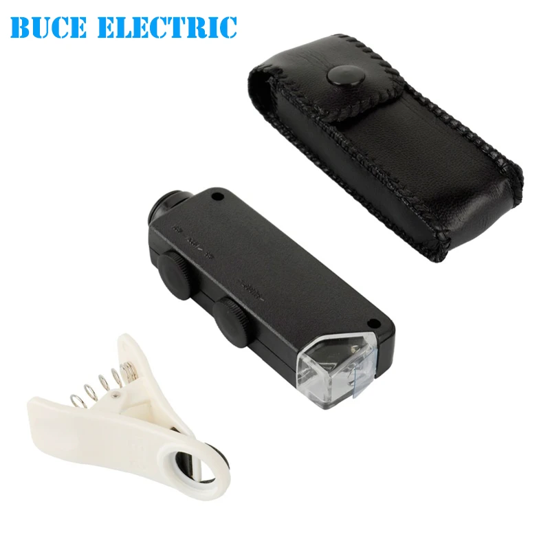 
Pocket Magnifier Magnifying Glass Mini Microscope with Clip 