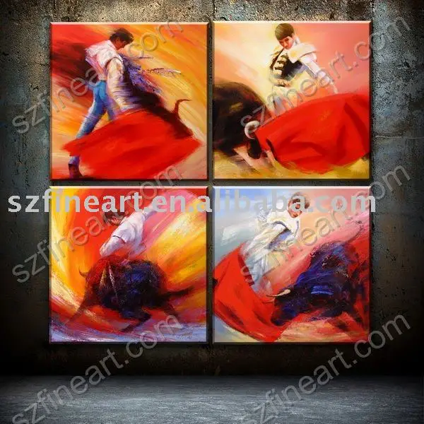 Бестселлер современный испанская коррида картина маслом на холсте для европейский вкус