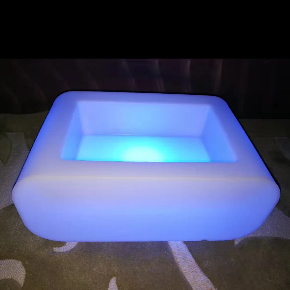 
modern appearance remote control 16 colors changing illuminated led ice bucket cooler portable led party tubs for weddings 