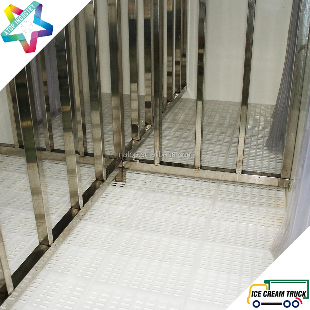 ColdKing 3.4m long -40C ice cream truck body with Kooltube eutectic refrigeration unit for KIA K3000S light duty ice cream truck