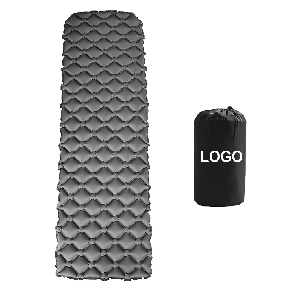 
Compressible ultralight single size air inflating camping sleeping beach sleeping mat picnic mattress 