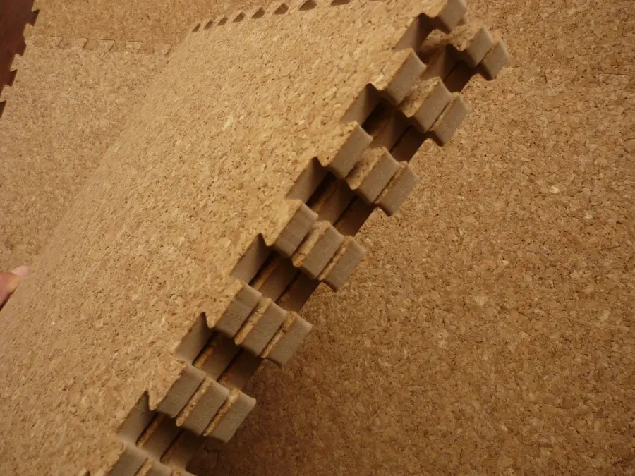 
Natural Silent EVA Cork Floor Tiles Mat 