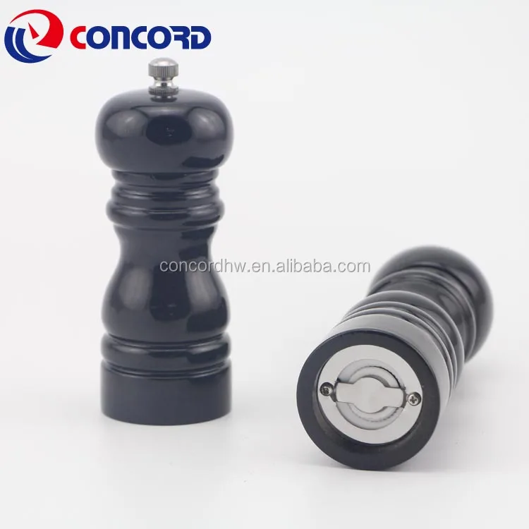 Hot selling high Quality pepper mill with black pu painting