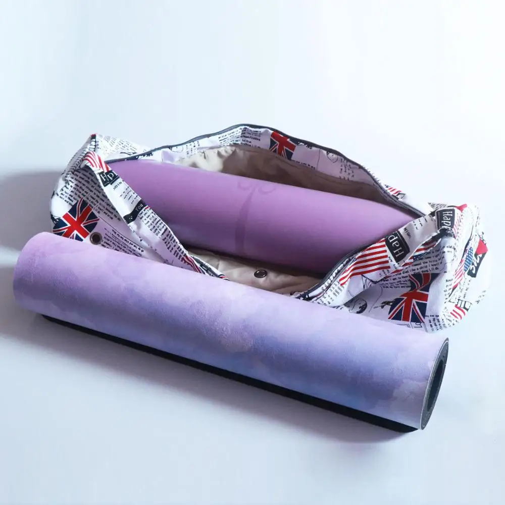 
printed large yoga mat bag 18cm x 75cm designed by iyogasports customized printing design 