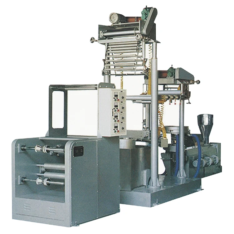 Huarui PVC label film making machine  SJRM 60-600 vertical-blown pvc heat shrink film extrusion machine