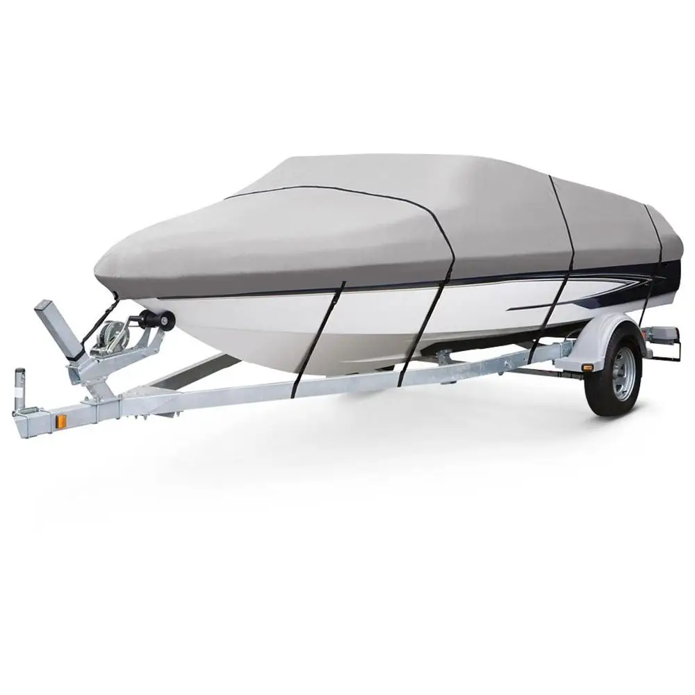 Durable Lightweight Sun Protective Grey Boat Cover