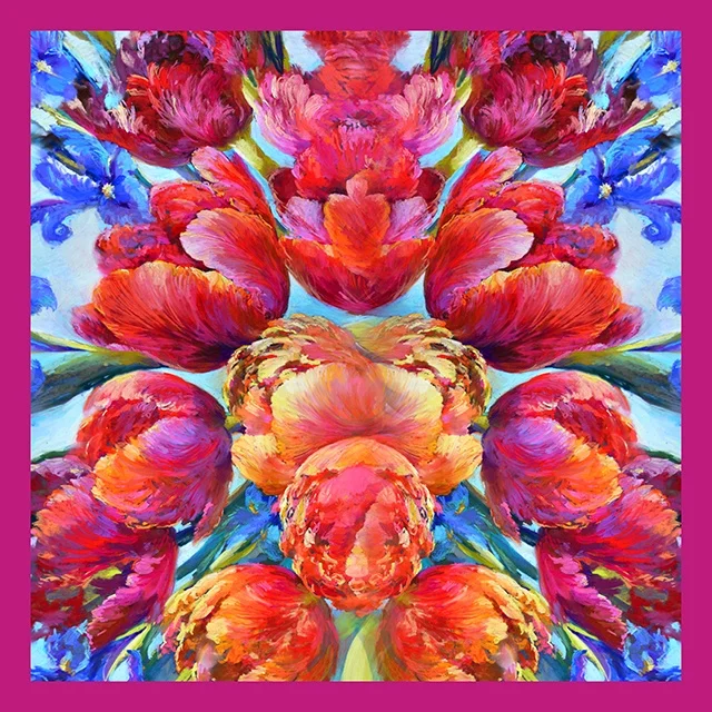 Custom Printing Magnetic Silk Scarf For Dropshipping