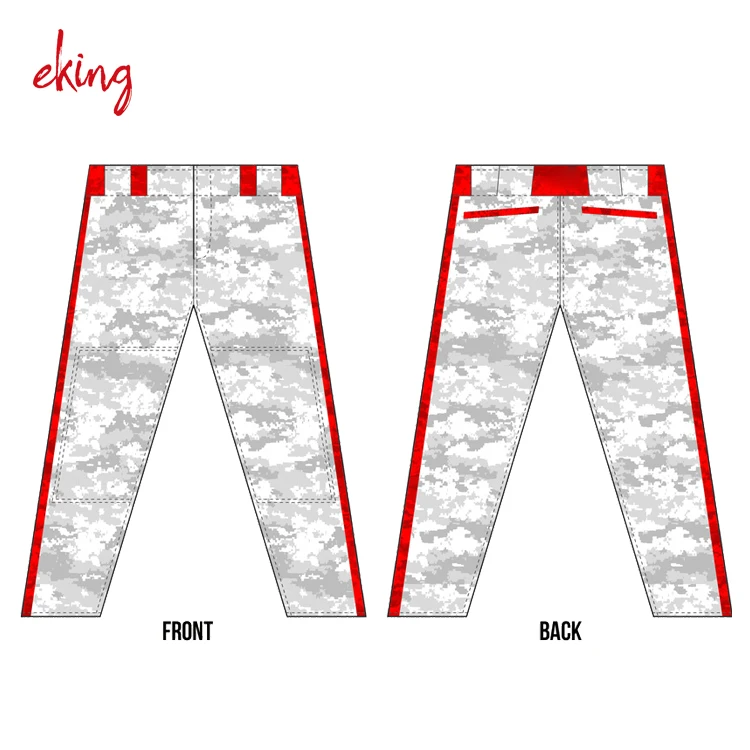 Sportswear Men Reflective Wholesale Baseball Pants with embroidery
