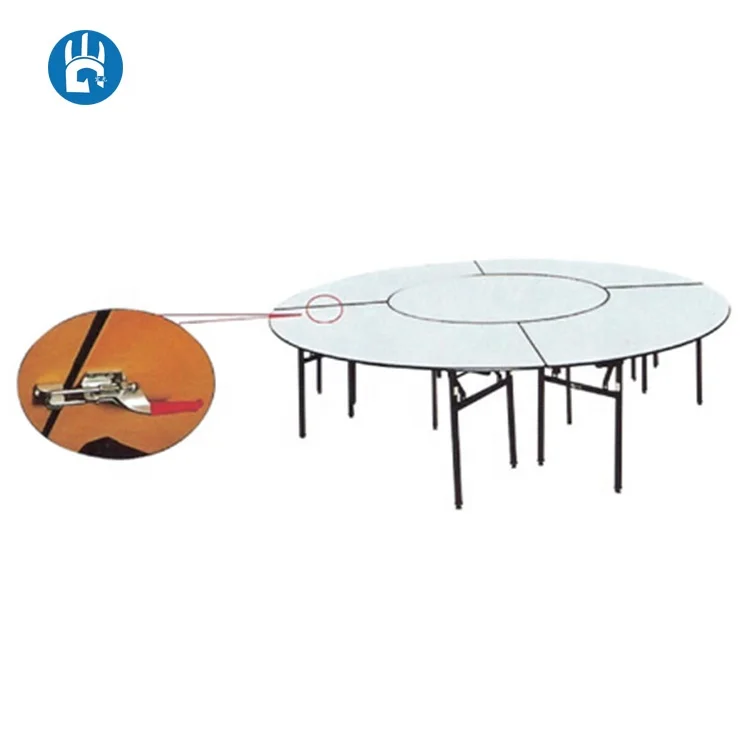 Wedding Fireproof PVC Combinate Conner Half Moon Foldable Catering Hotel Banquet Table for Buffet