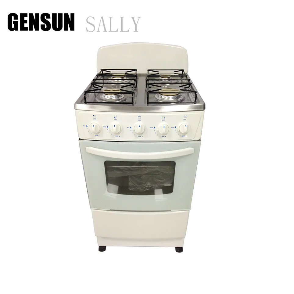 
Large capacity white painting gas oven toaster with stove standing oven 