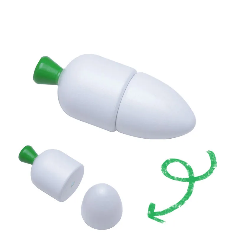 Wooden Cutting Cooking Food Sets Vegetables Kitchen Toys Kids Pretend Playing