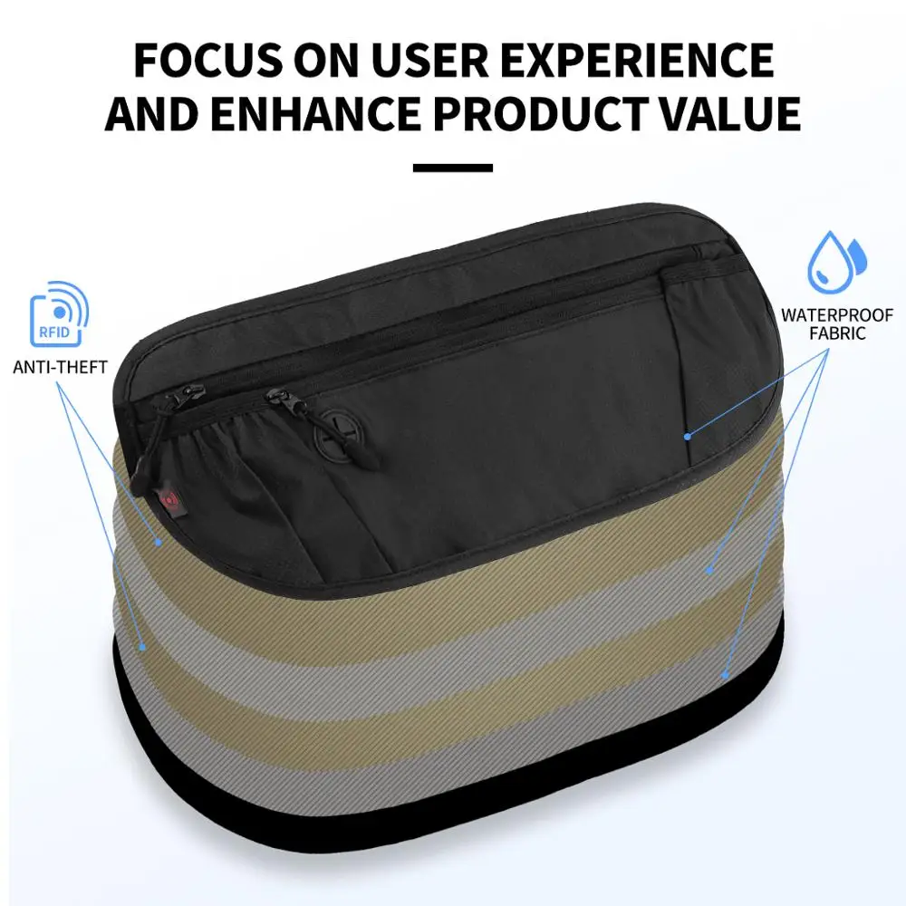 YIPINU Travel Money Belt  RFID Blocking Passport Holder for Men Women Waist Bag