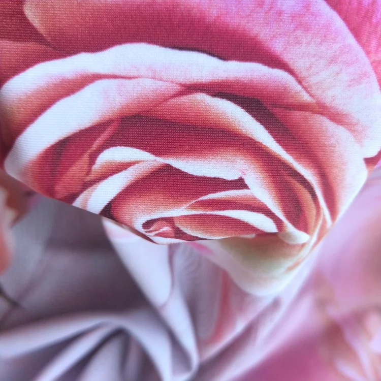 
Factory wholesale floral digital printed strong nylon lycra stretch spandex swimsuit fabric 