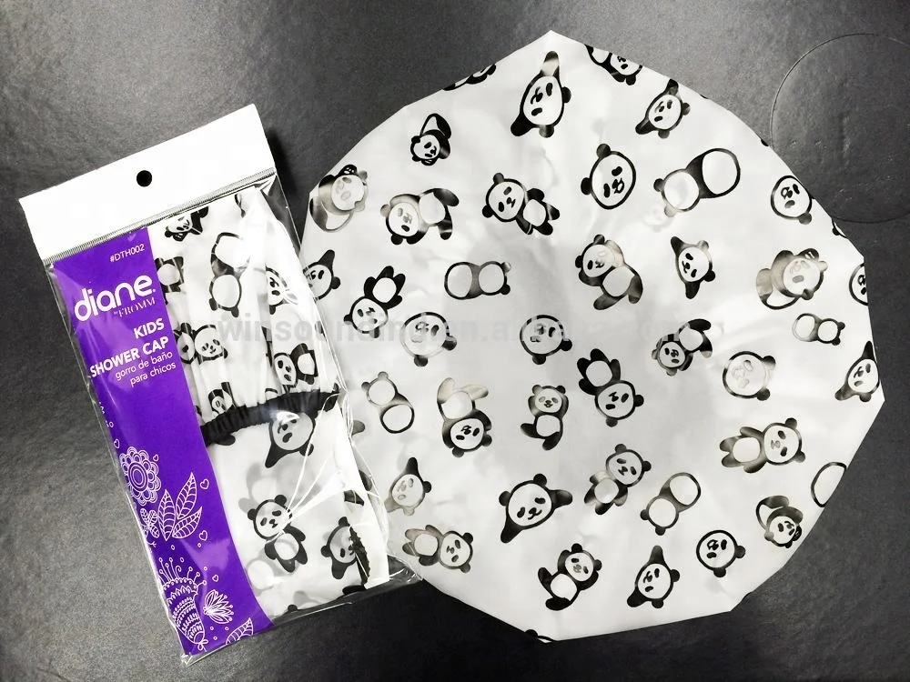 Ameba Waterproof Nylon Polyester and PEVA Double Layer Shower Cap