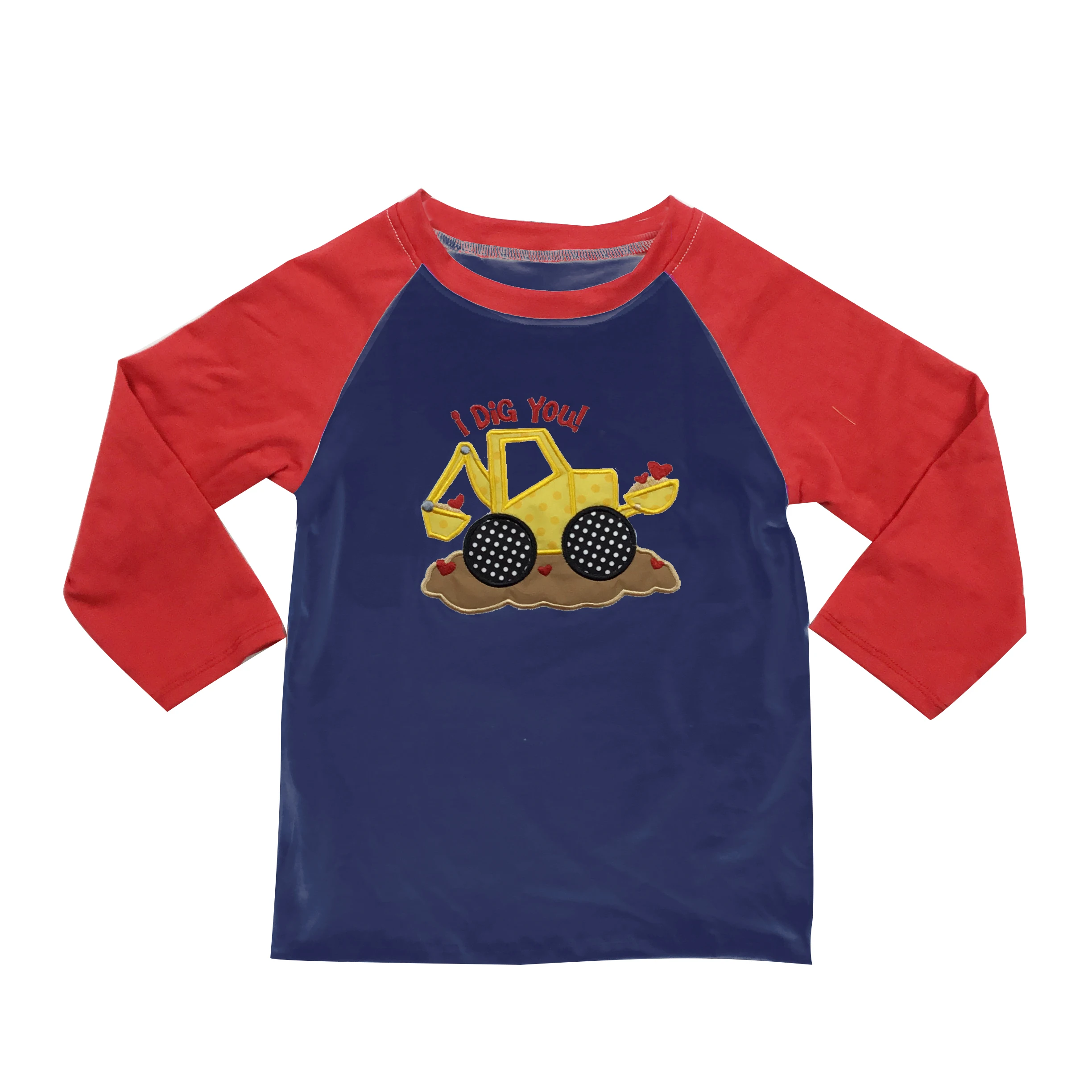 Вязаный хлопковый комбинезон puresun для маленьких мальчиков, одежда на День святого Валентина для маленьких мальчиков, комбинезоны с вышивкой и трактором на День святого Валентина