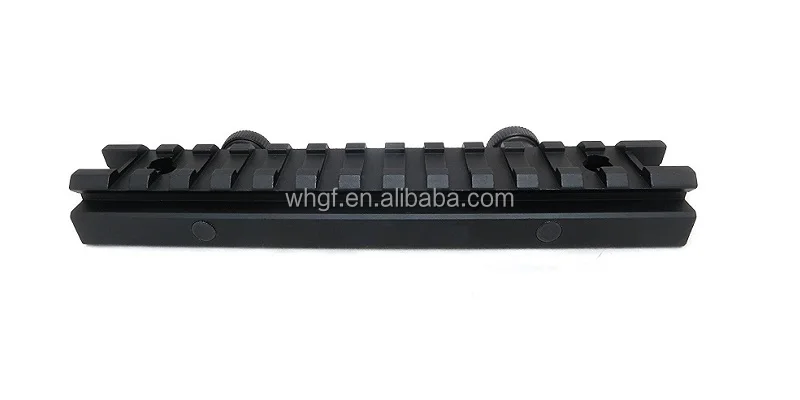 1/2 inch Riser Mount Low Profile 0.5 Inch 13 Slot Picatinny / Weaver Rail Flat