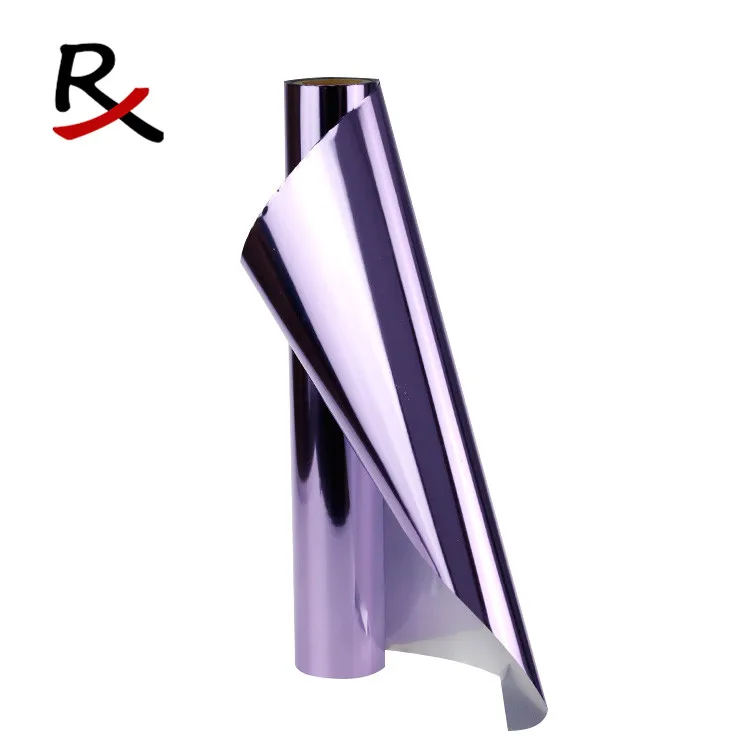 C-LP light purple color 16mic hot stamping foil overlay for faux leather handbag