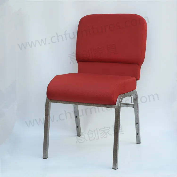 Wholesale metal interlocking red church chair for sale  YC-G144