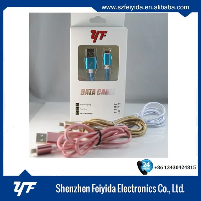 2016 оптовая красочные плетеный 8pin & 5 pin usb кабеля в один разъем