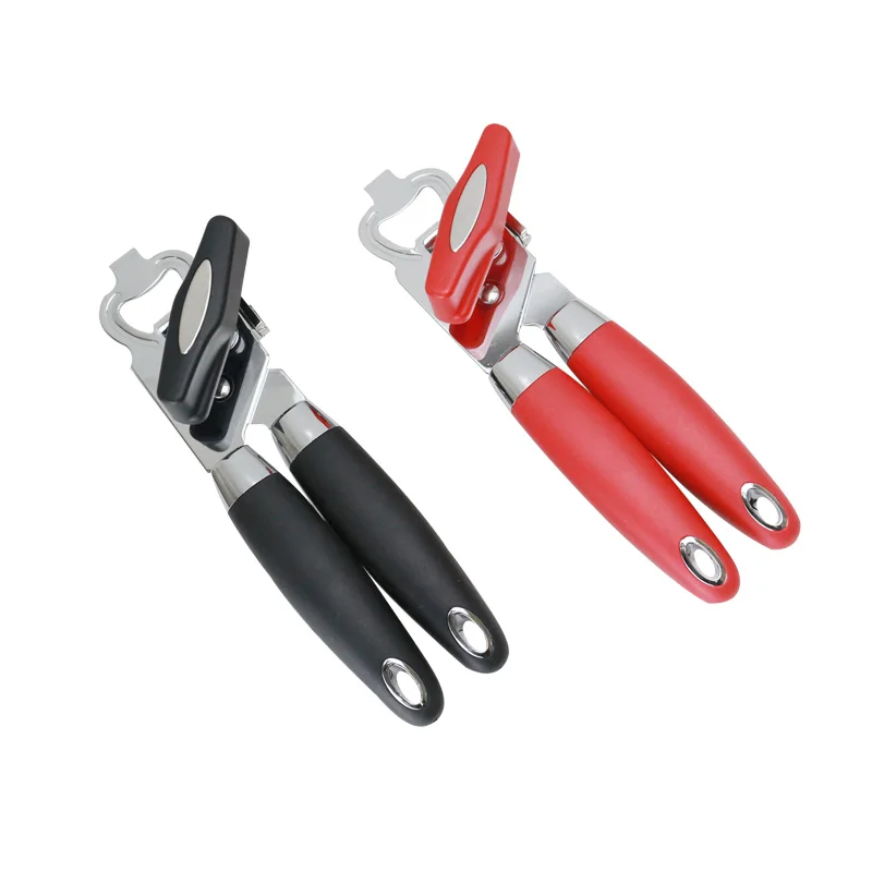 China suppliers kitchen gadgets black red customized luxury stainless steel wall mount jar can bottle opener