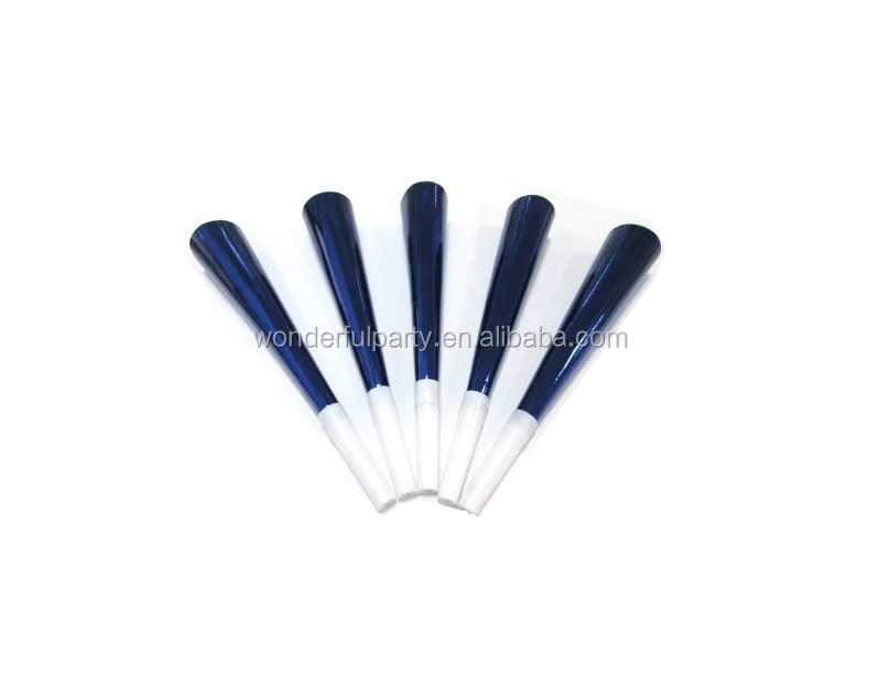 Wonderful Party Supplies Wholesale Cheap Price Support DIY CustomBrilliant Blue Blow Horn Party Blow Air Horn Party Paper Horn