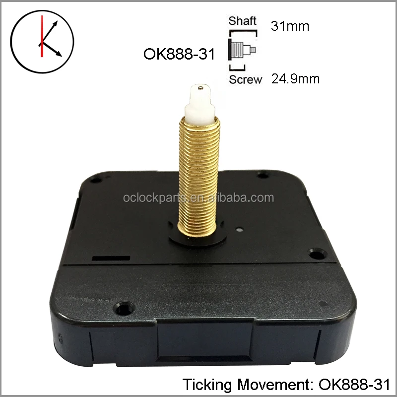 31mmm Long Shaft Ticking Clock Mechanism