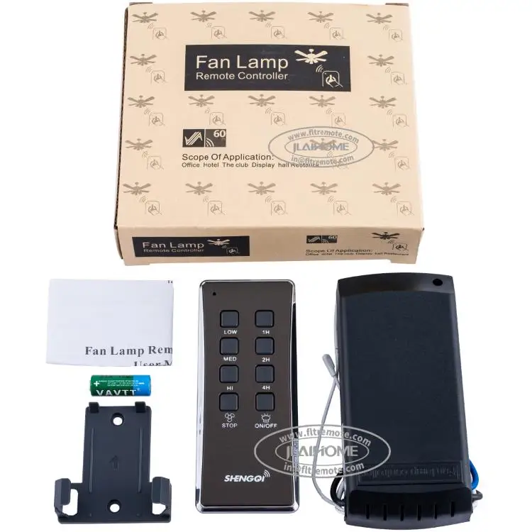 Умный черный пульт дистанционного управления для потолочного вентилятора