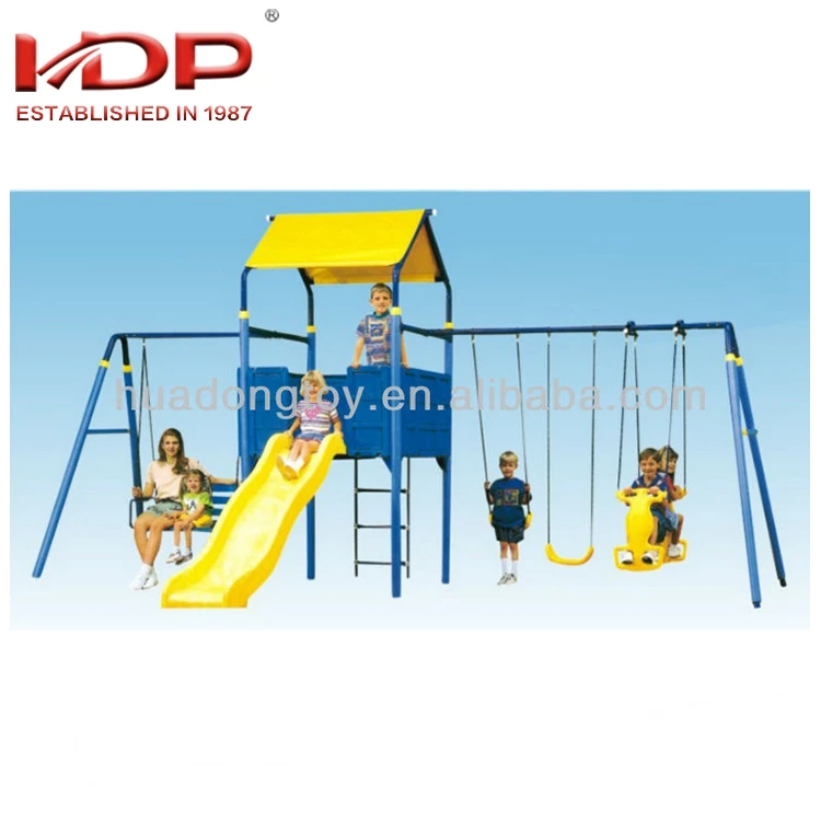 Children slide playground equipment set outdoor baby swing