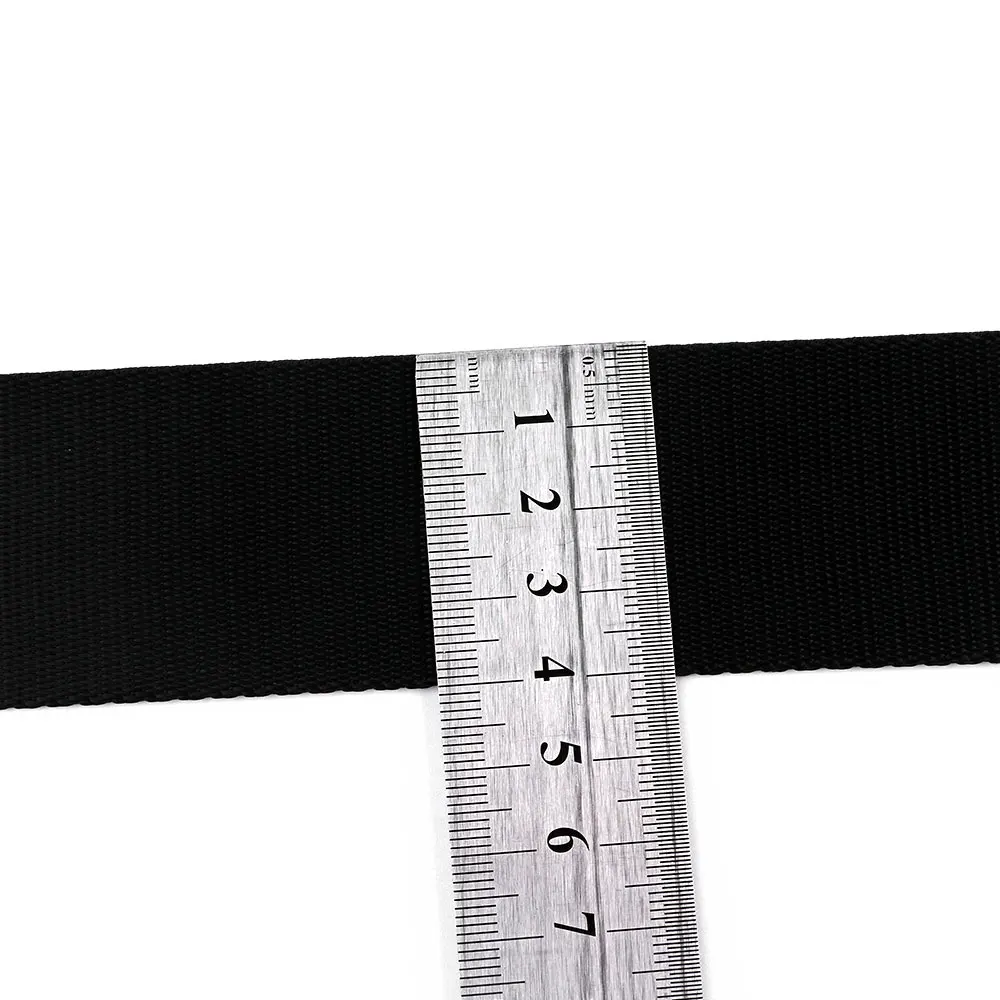 Customized Size 1.5 inch 2 inch Black High Quality Nylon Webbing for Bag Strap