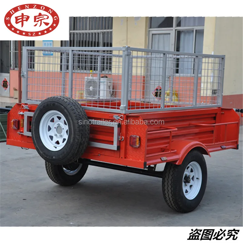 small car camping cargo box cage utility trailer for sale