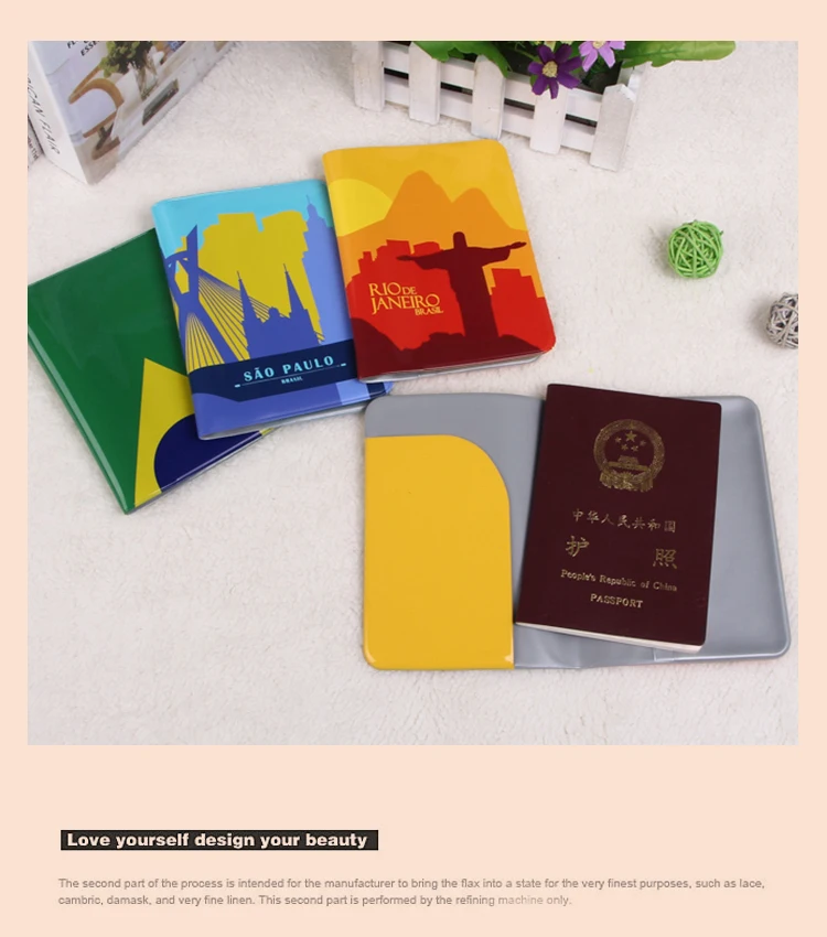 Hot Selling PVC Silk screen printing logo passport cover case