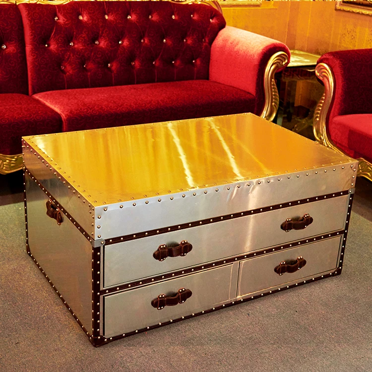 
china factory price KTV Restaurant Lounge Table Resting Rivet Room Table With Drawer functional 