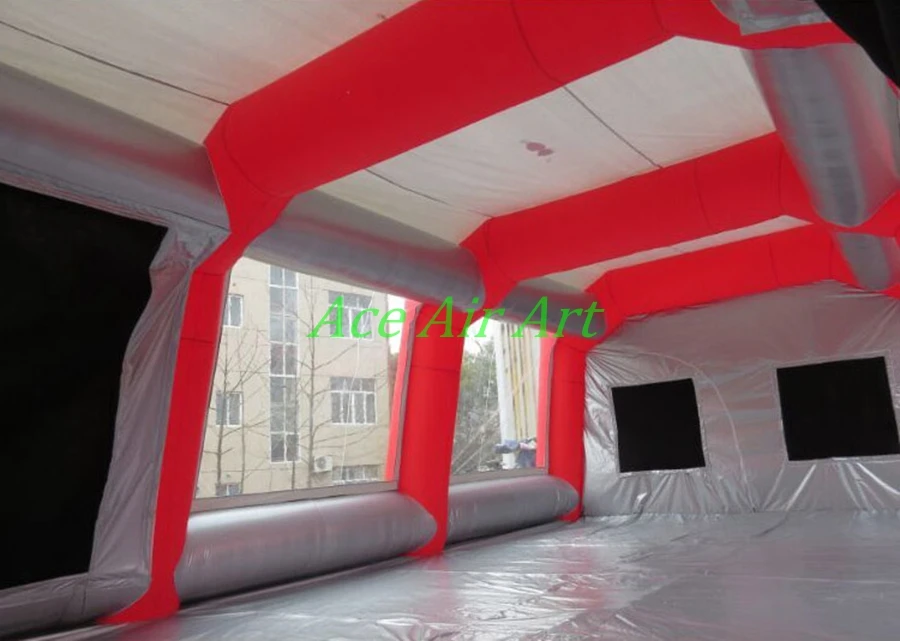 Automobile Inflatable Paint Booth Tent Outdoor Use PVC Oxford Material Air Blower Accessory Model Spray Booth Cars Sea Shipping