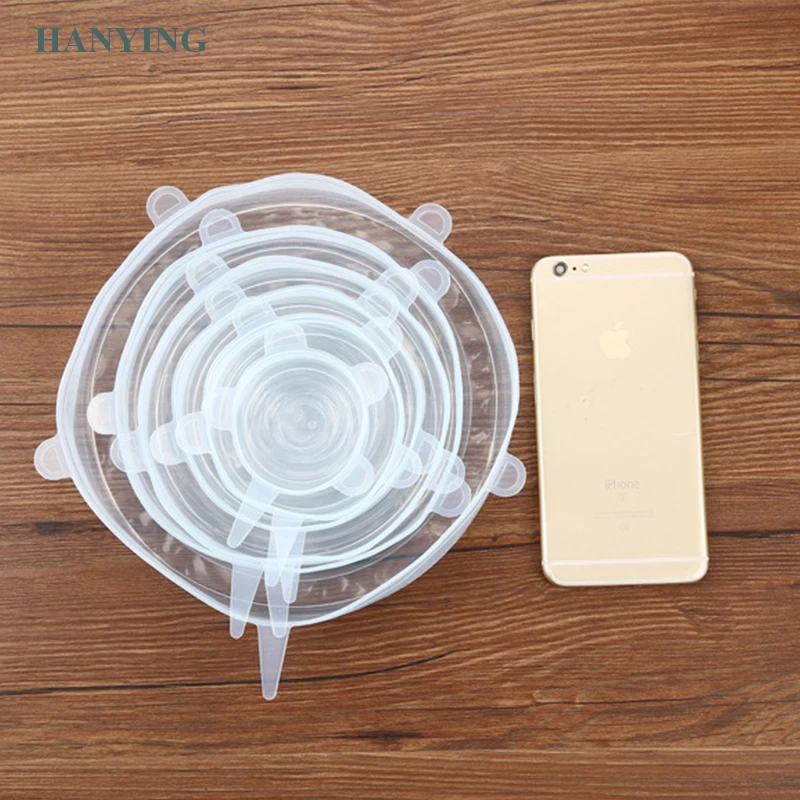 Amazon Explosion Models Silicone Fresh Cover 6 Sets of Stretchable Multifunctional Fruit and Vegetable Fresh-keeping Film Fresh