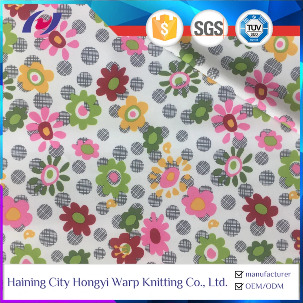 Personalized Full Dull Microfiber Floral Custom Digital Printed Stretch Polyester Spandex  Fabric for Swimwear Bikini