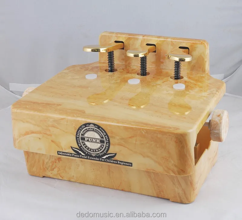 Popular Black color and Wooden Color Adjustable Piano Pedal Extender with 3 pedals for Children Use