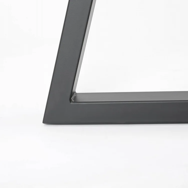 28' Industry Trapezoid Dinner Table Leg Metal Cast Iron Bench Legs Set of 2