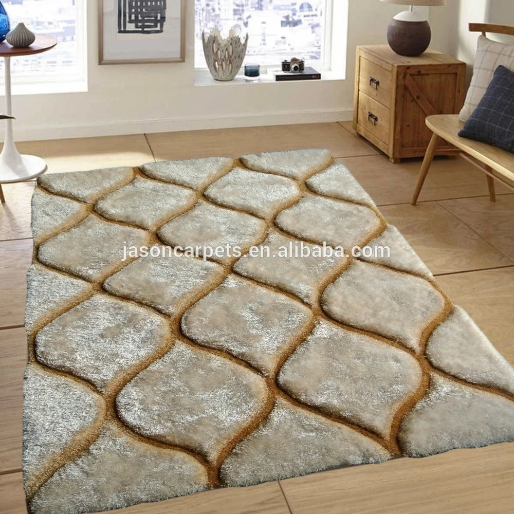 Modern large rug kids room carpet bedside mats non-slip carpets for Bedroom 3d Shaggy carpets and rugs